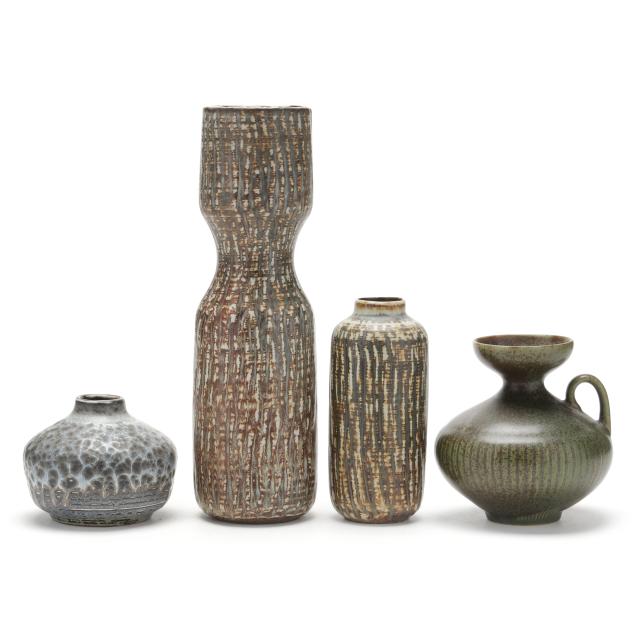 gunnar-nylund-swedish-1904-1997-four-mid-century-pottery-vases