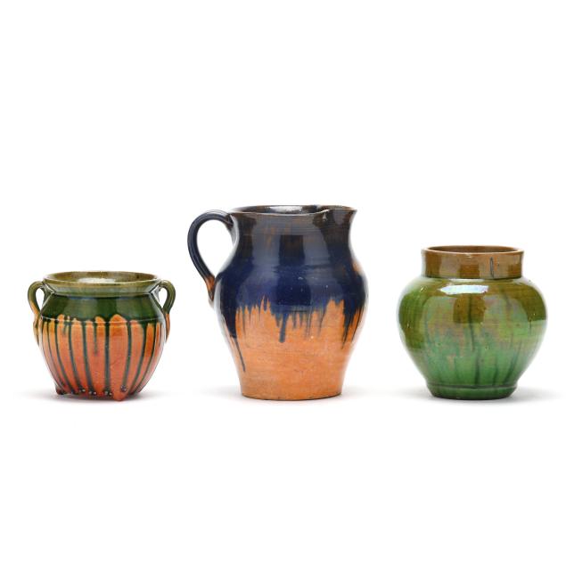 attributed-m-l-owens-moore-county-nc-three-early-pottery-wares