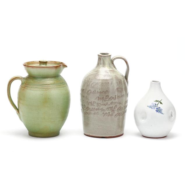 m-l-owens-moore-county-nc-three-pottery-vessels