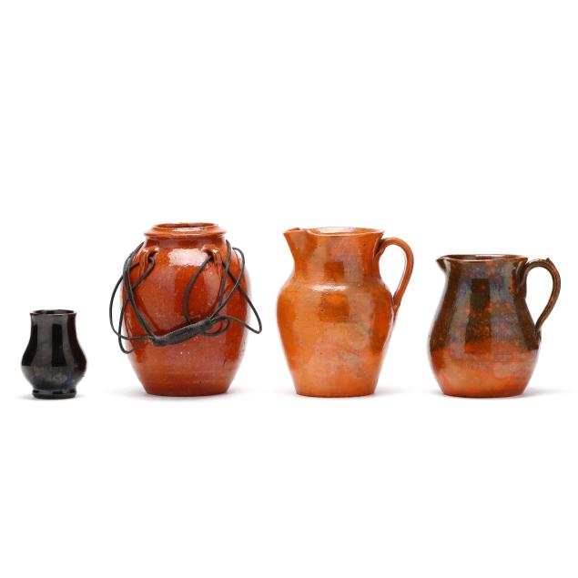jugtown-pottery-seagrove-nc-four-pottery-vessels