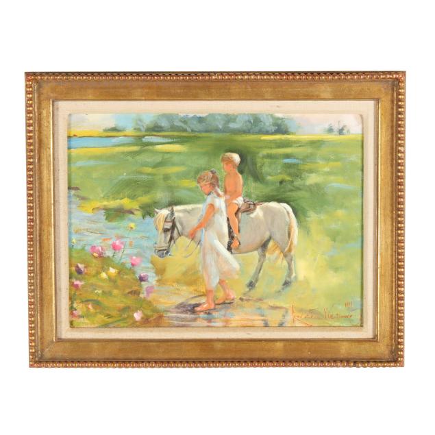 gordon-wetmore-american-1938-2011-children-with-pony