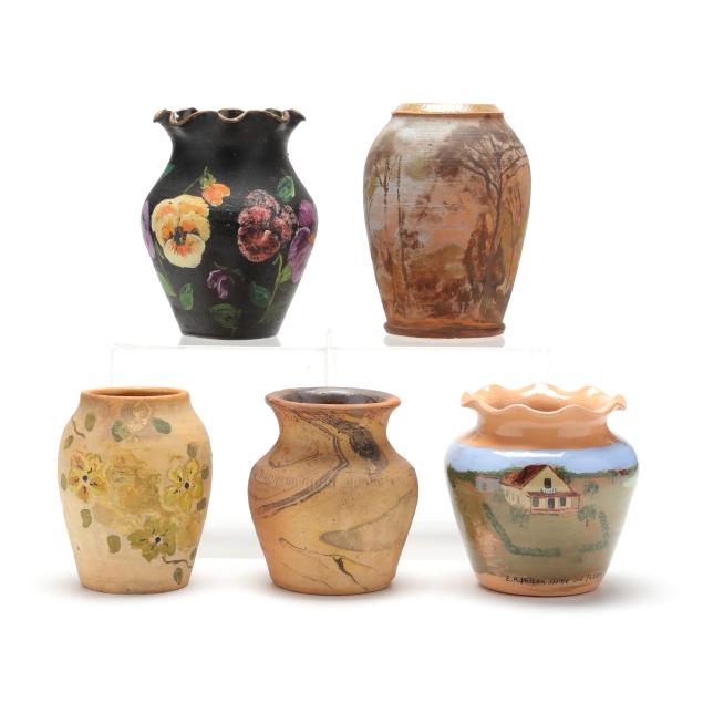 collection-of-north-carolina-painted-pottery-including-craven