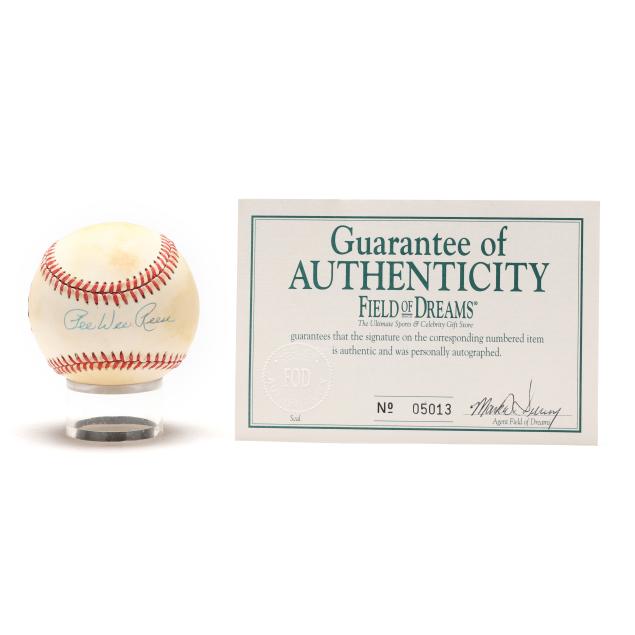 harold-henry-pee-wee-reese-signed-baseball-with-guarantee-of-authenticity