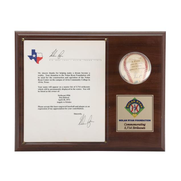 nolan-ryan-signed-baseball-with-commemorative-strike-out-plaque