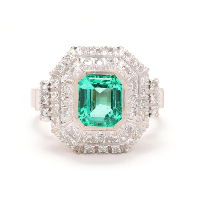 vintage-white-gold-emerald-and-diamond-ring