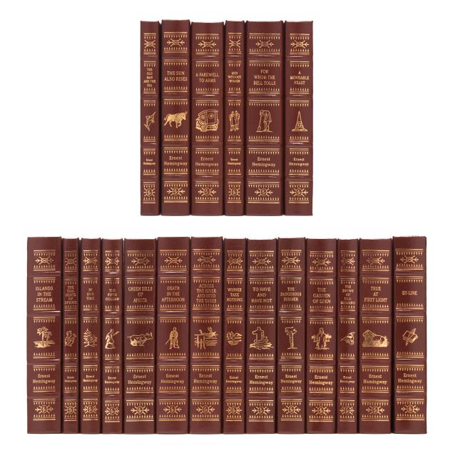 easton-press-complete-set-of-the-works-of-ernest-hemingway