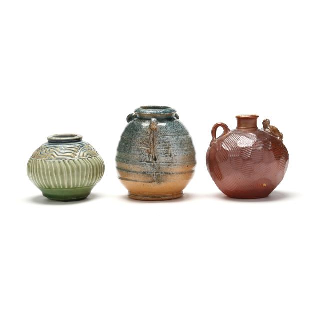 cynthia-bringle-penland-nc-three-art-pottery-vessels