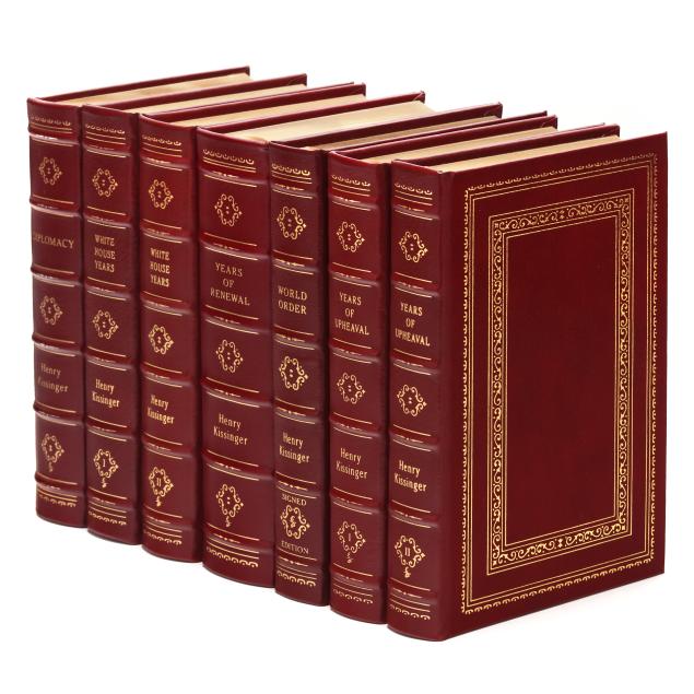 five-leather-bound-henry-kissinger-books-from-easton-press-most-signed