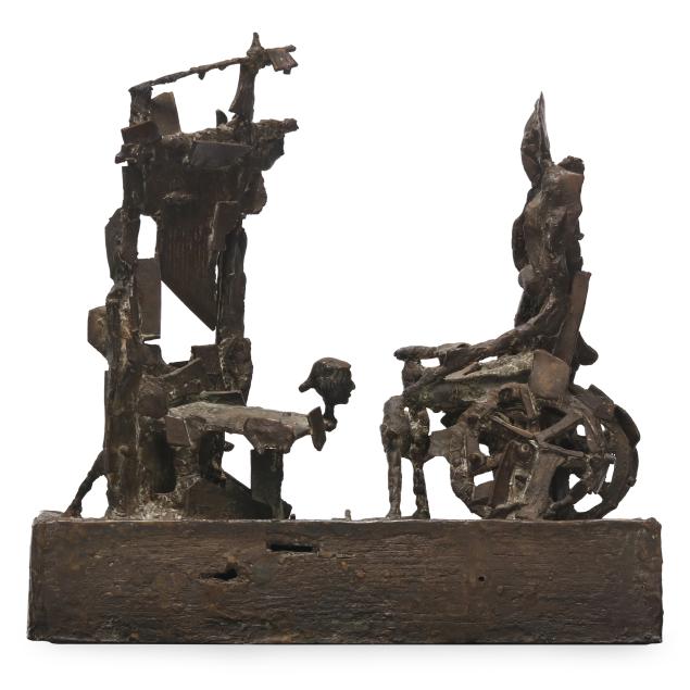 burton-hasen-american-1921-2007-bronze-brutalist-sculpture-with-ebonized-wood-stand