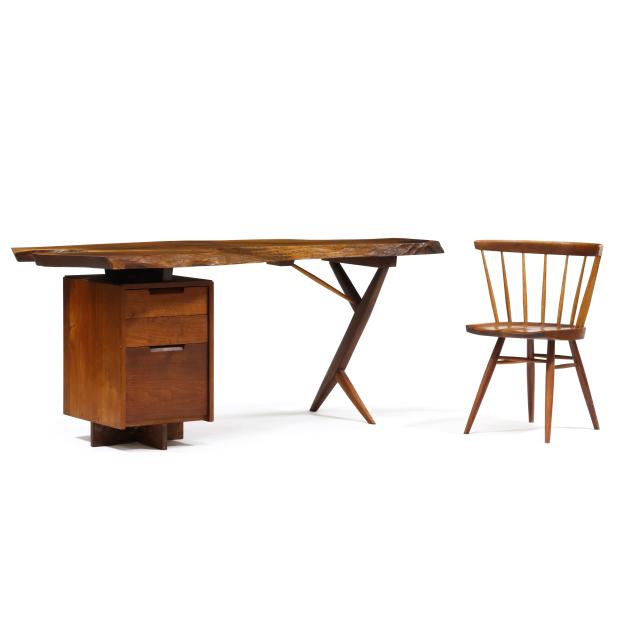 george-nakashima-american-1905-1990-walnut-conoid-desk-and-straight-chair