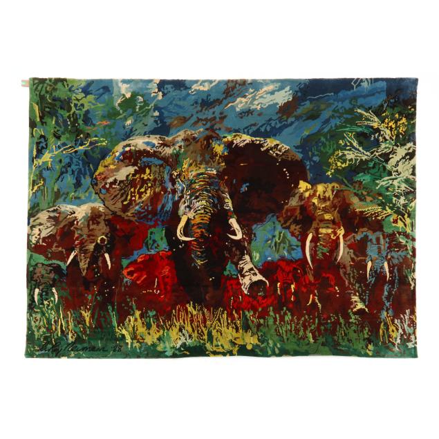 leroy-neiman-american-1921-2012-i-elephant-stampede-i-tapestry