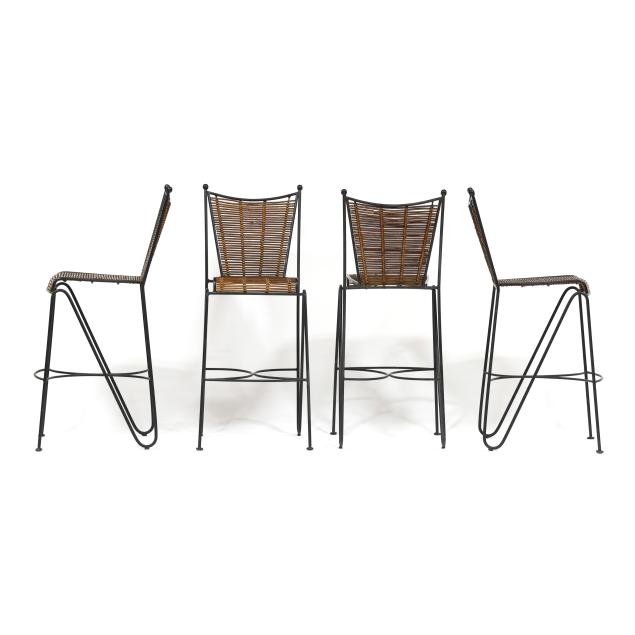 attributed-eva-lisa-pipsan-saarinen-swanson-finish-american-1905-1979-set-of-four-barstools