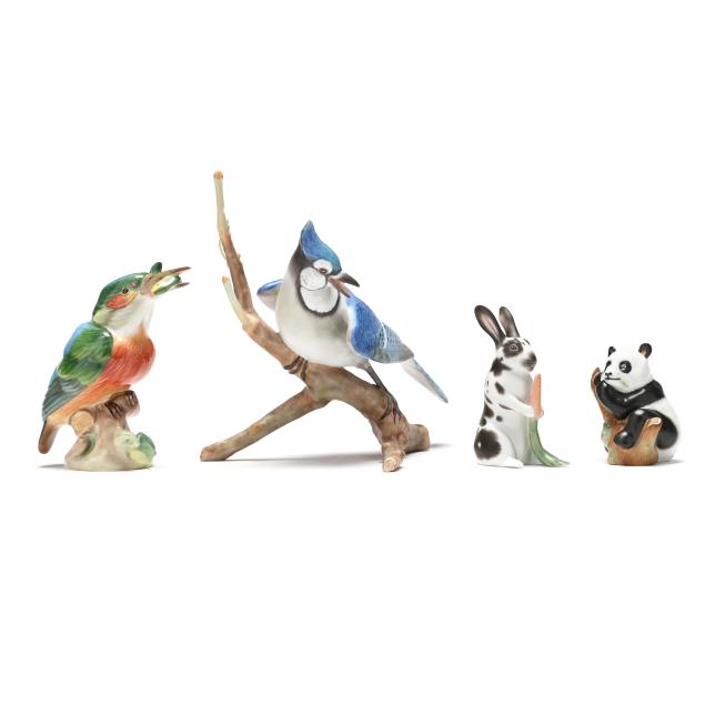 herend-four-i-natural-i-porcelain-animals