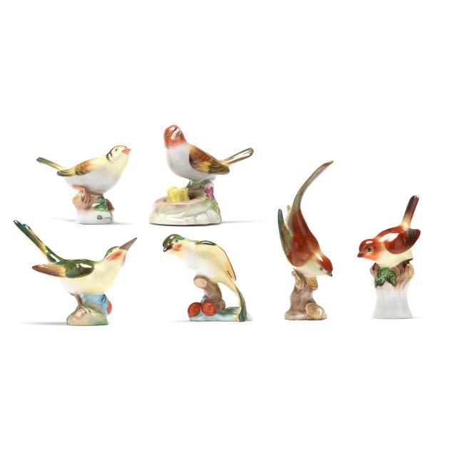 herend-six-i-natural-i-porcelain-birds