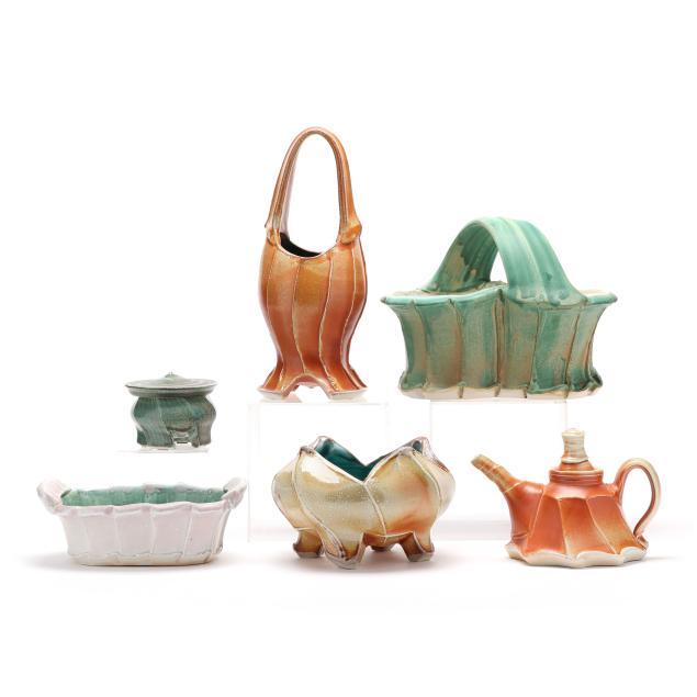 gertrude-graham-gay-smith-nc-six-sculptural-art-pottery-wares