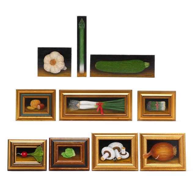 charles-wehringer-american-20th-century-ten-miniature-vegetable-paintings