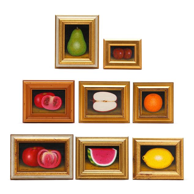 charles-wehringer-american-20th-century-eight-miniature-fruit-paintings