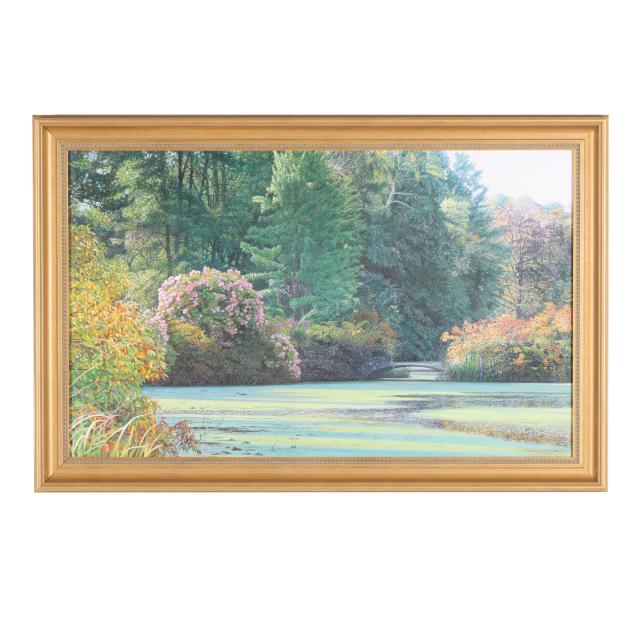 peter-krobath-austrian-american-b-1951-spring-landscape-with-bridge