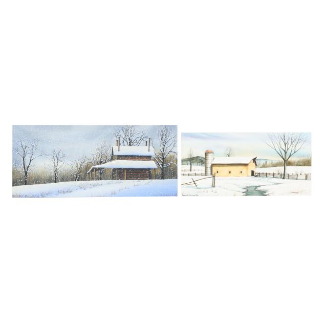 robert-c-flowers-jr-american-two-winter-landscapes