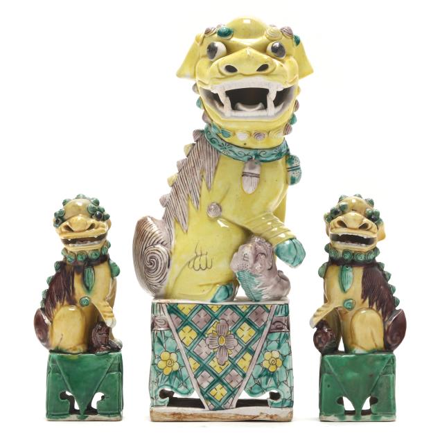 a-group-of-three-chinese-porcelain-famille-verte-foo-lions