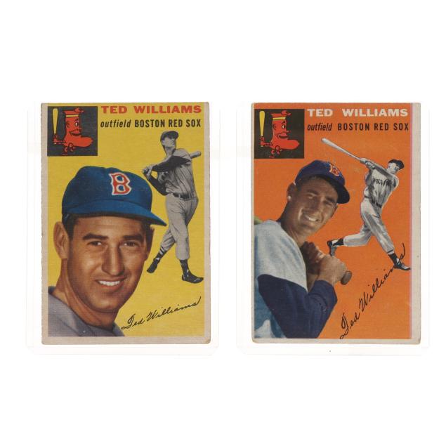 1954-topps-ted-williams-baseball-cards-no-1-and-250