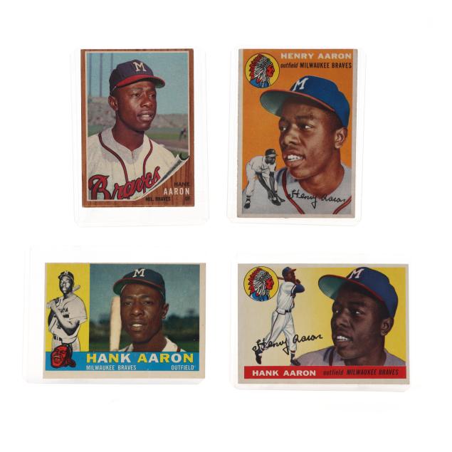 1954-1955-1960-and-1962-topps-hank-aaron-baseball-cards