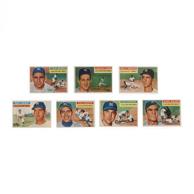 seven-1956-new-york-yankees-baseball-cards