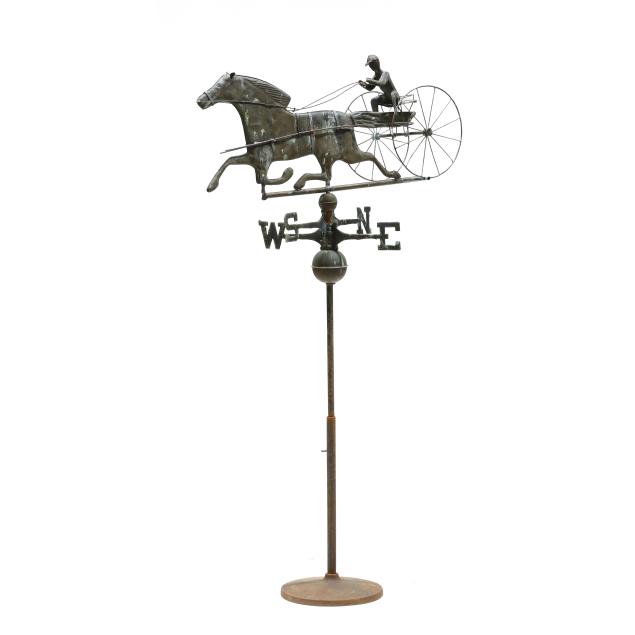 copper-horse-sulky-weathervane