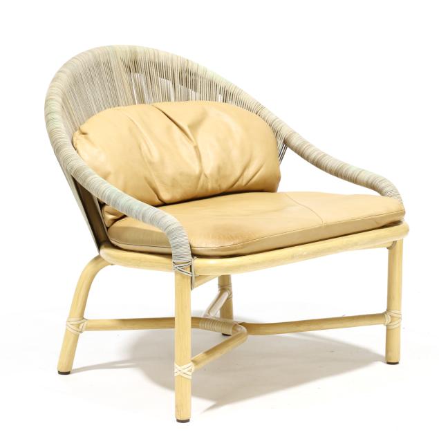 mcguire-modern-rattan-and-leather-lounge-chair