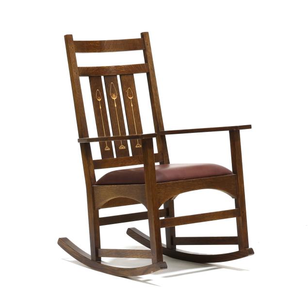 harvey-ellis-designed-mission-oak-style-rocking-chair-for-stickley