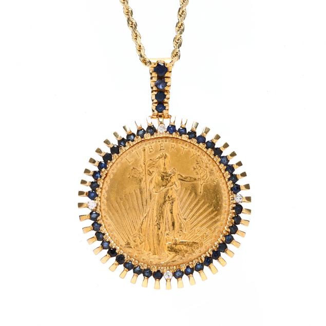 gold-sapphire-and-diamond-coin-necklace