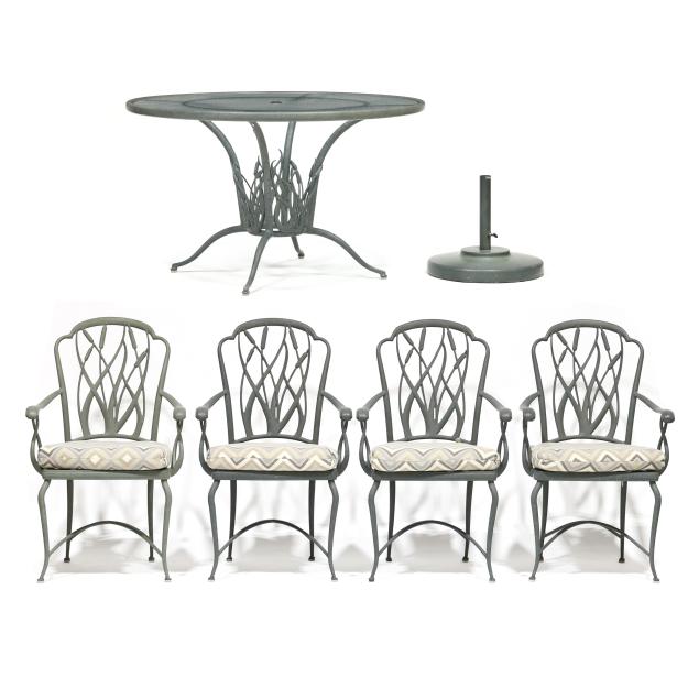 brown-jordan-i-riverglade-i-patio-table-and-four-chairs