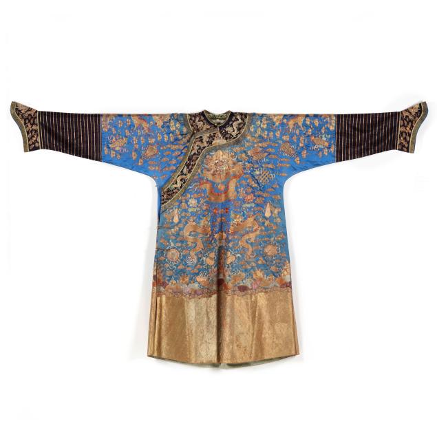 a-chinese-blue-ground-embroidered-dragon-robe