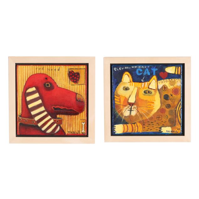 melinda-k-hall-american-i-eleven-whisker-cat-i-i-red-head-i-two-works