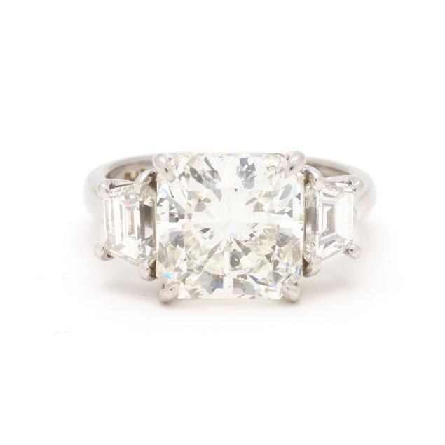 platinum-and-diamond-ring-with-5-06-carat-cut-cornered-square-brilliant-cut-diamond