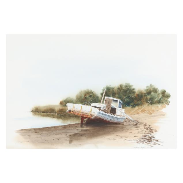 j-robert-burnell-american-fishing-boat-on-the-shore