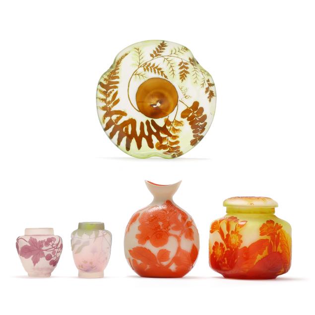 emile-galle-five-cameo-glass-objects