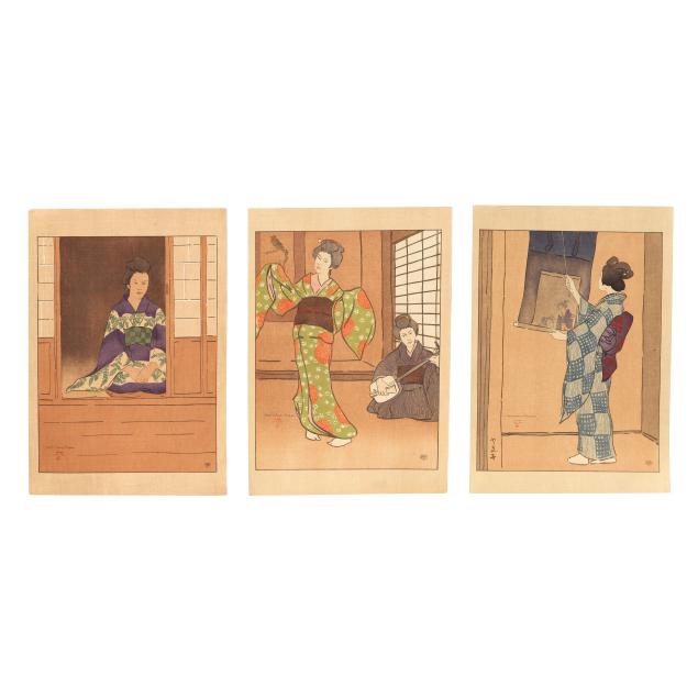 charles-hovey-pepper-american-1864-1950-three-woodblock-prints-of-geishas