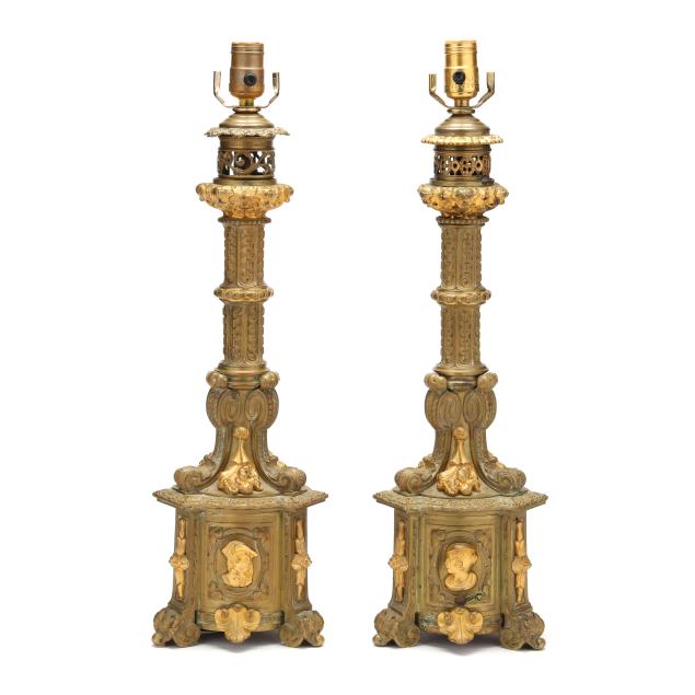 pair-of-renaissance-revival-figural-gilt-bronze-table-lamps