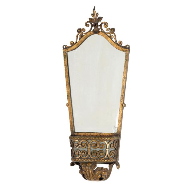 art-deco-gilt-metal-mirrored-wall-pocket-planter