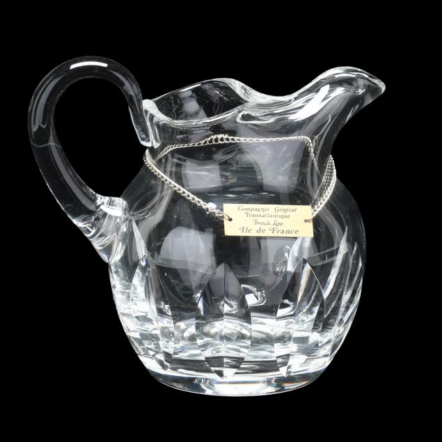 st-louis-crystal-pitcher-for-the-i-compagnie-generale-transatlantique-i-ocean-liner