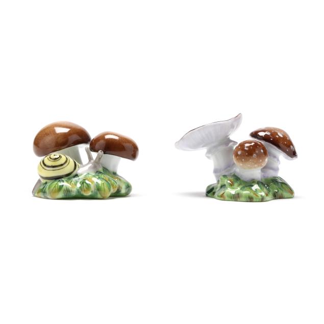 two-herend-porcelain-mushrooms