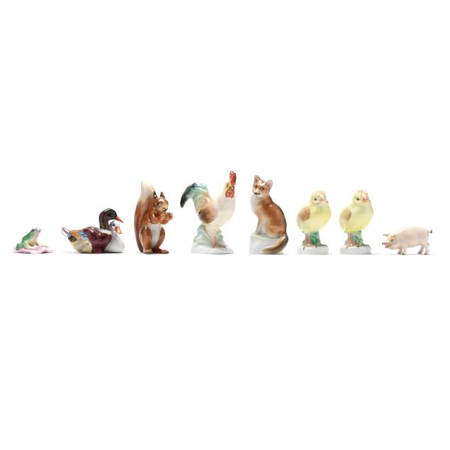 a-group-of-herend-porcelain-farm-animals