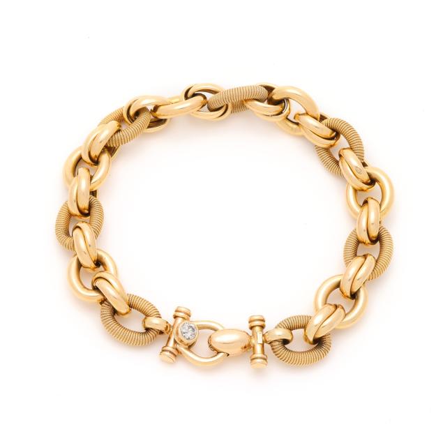 gold-and-diamond-link-bracelet-italy