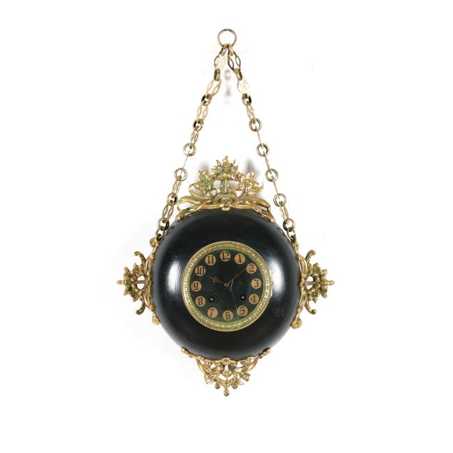 fein-mechanik-sonneberg-vintage-ebonized-brass-wall-clock