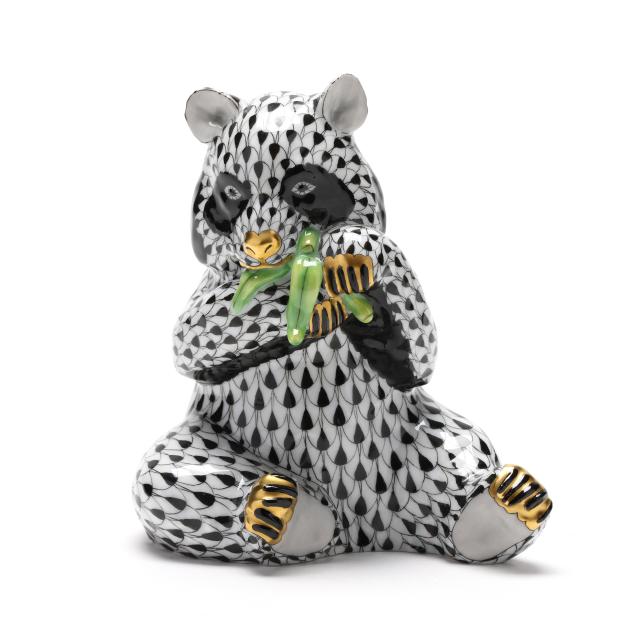 a-herend-black-fishnet-porcelain-panda