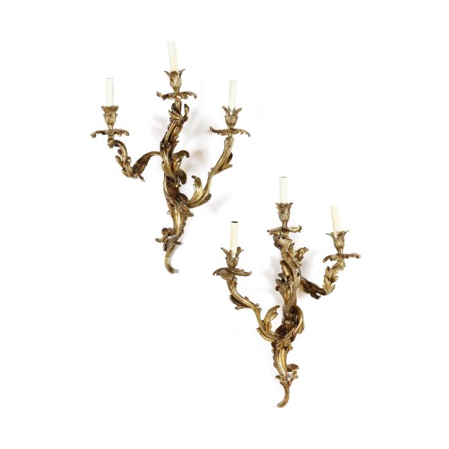 pair-of-louis-xv-style-brass-three-light-wall-sconces