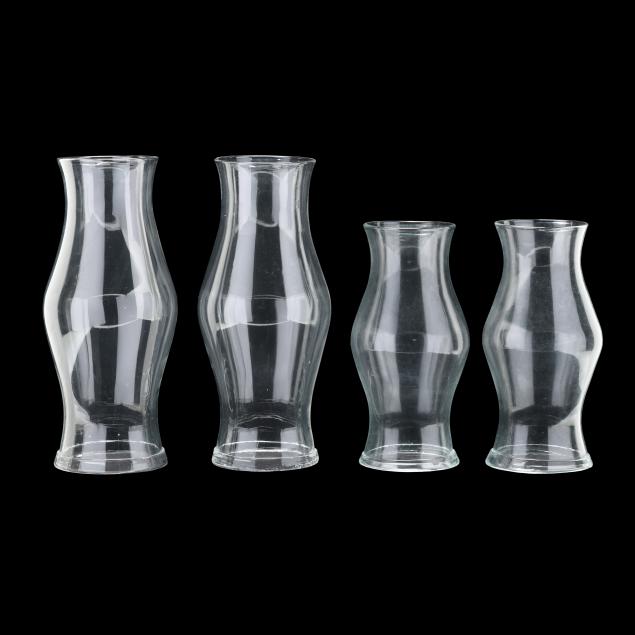 two-pairs-of-blown-glass-hurricane-shades