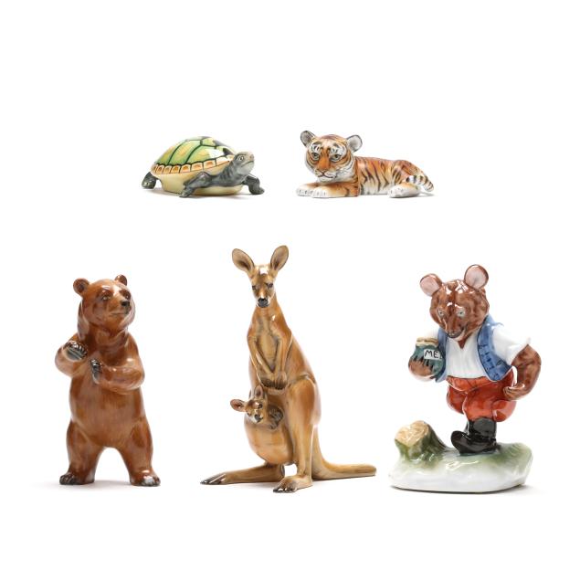 herend-five-porcelain-animals