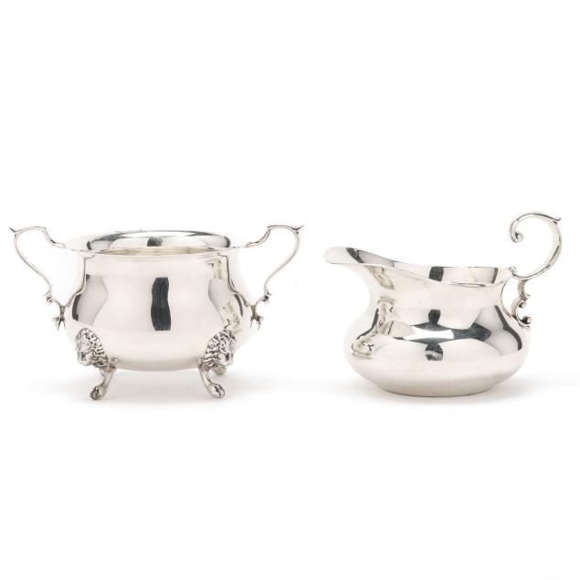 poole-sterling-silver-creamer-and-sugar-bowl